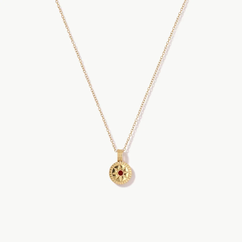 January Natural Birthstone Pendant Necklace