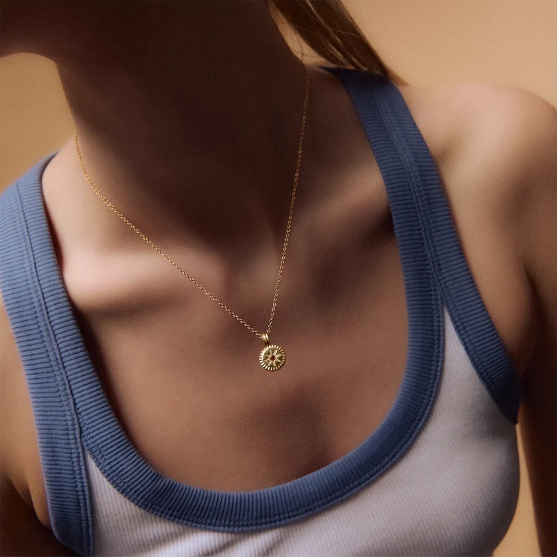 January Natural Birthstone Pendant Necklace