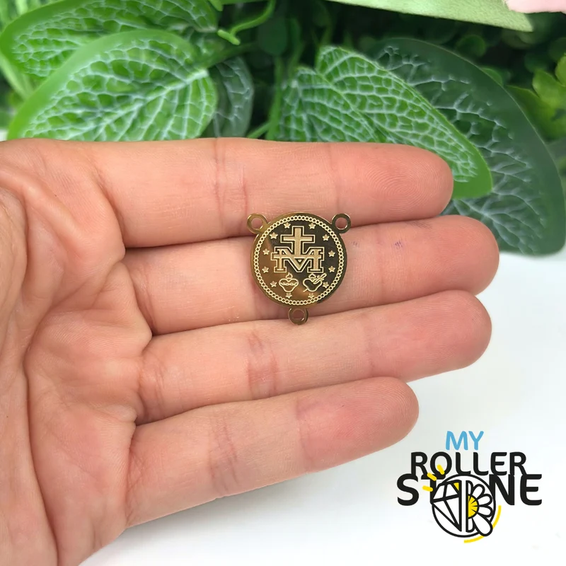 Rosenkranzmedaille 19 x 17 mm
