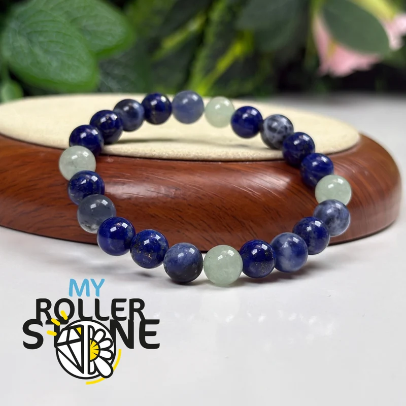 Lebensweg-Armband 5 – Lapislazuli, Sodalith & Grüner Aventurin