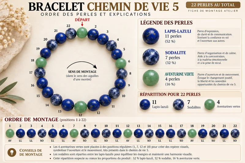 Lebensweg-Armband 5 – Lapislazuli, Sodalith & Grüner Aventurin