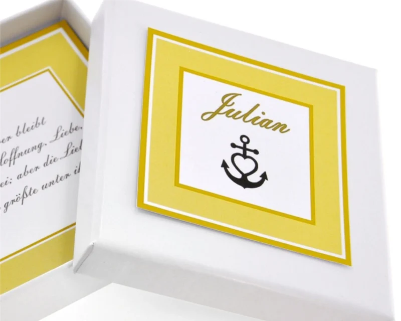 Schmuck Geschenkbox mit eigenem Text Spruch personalisierbar zu verschiedenen Anlässen