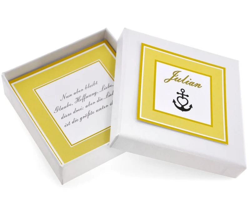 Schmuck Geschenkbox mit eigenem Text Spruch personalisierbar zu verschiedenen Anlässen