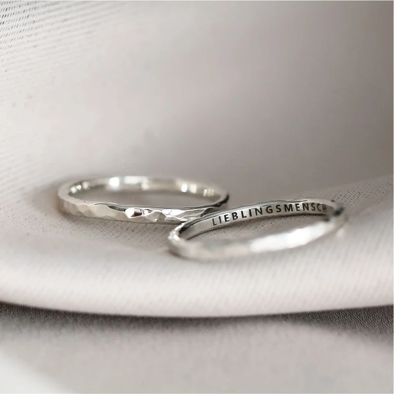 Layer Silberring 925 Silber mit Gravur