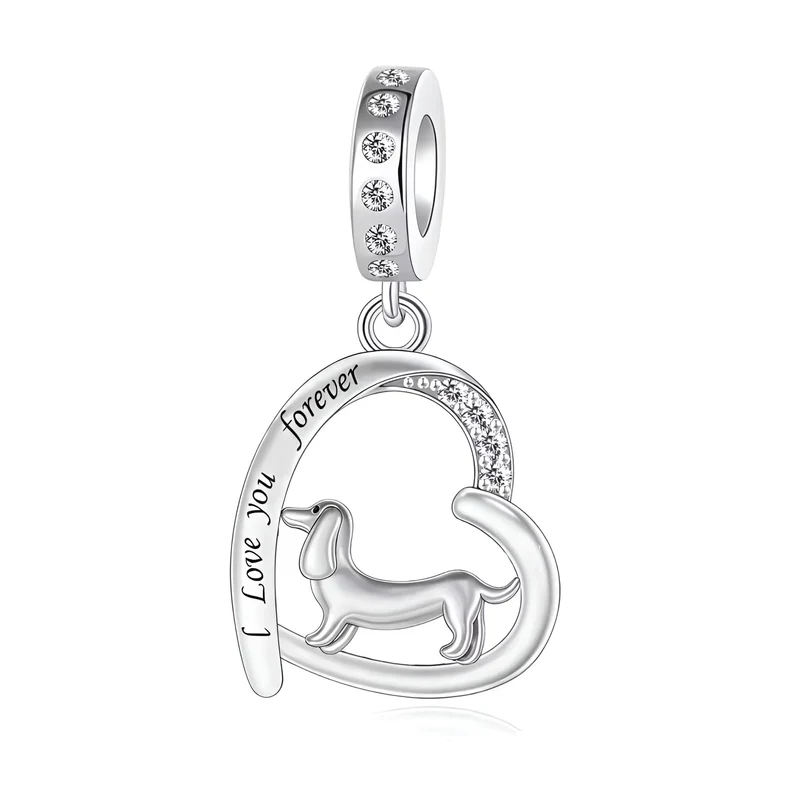 "I Love You Forever" Worsie Dangle Charm | CZ