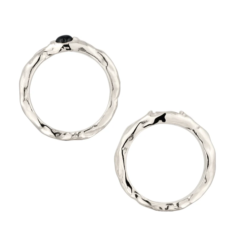 Ringset Melted | Onyx (Schwarz) & Topas (Weiß)