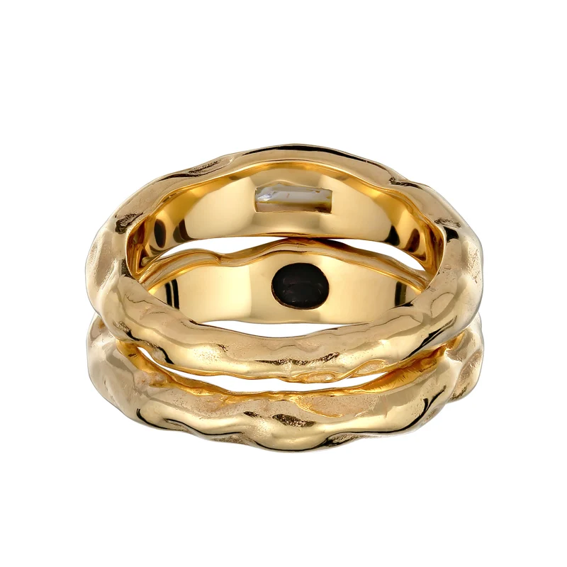 Ringset Melted | Onyx (Schwarz) & Topas (Weiß)
