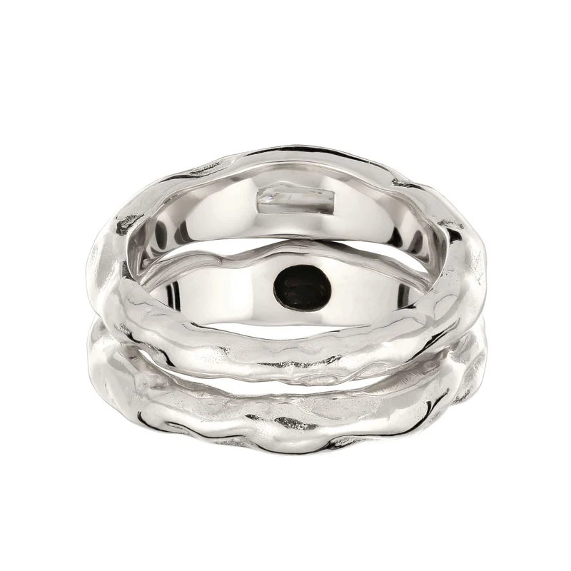 Ringset Melted | Onyx (Schwarz) & Topas (Weiß)