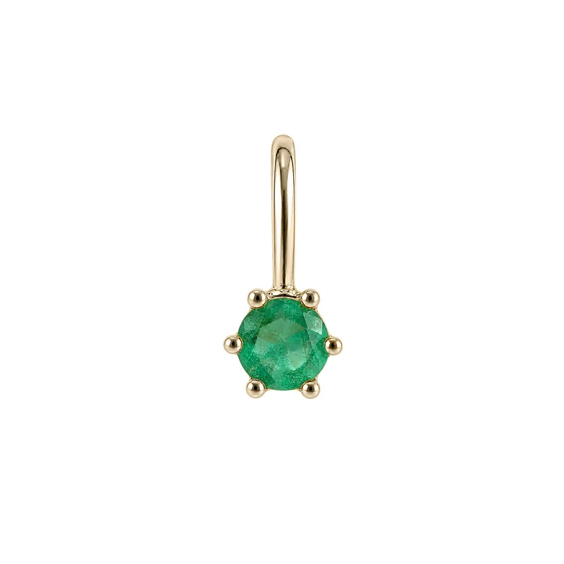 Mai grüner Achat Geburtsstein-Anhänger - 14 K Massivgold