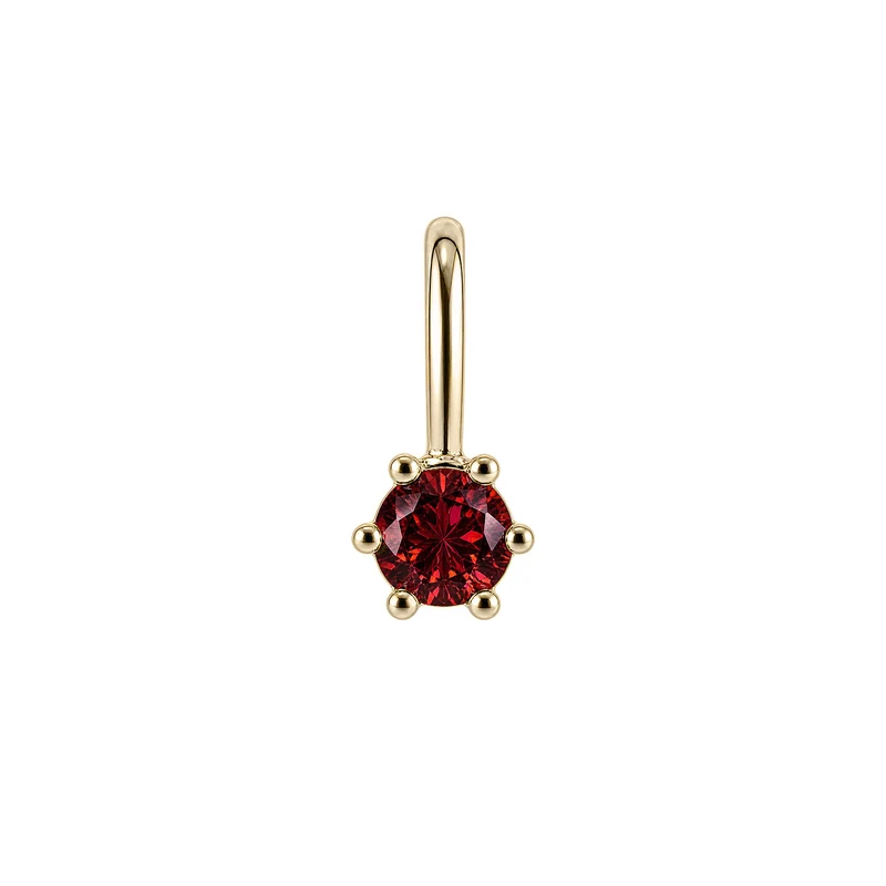 Januar Granat Geburtsstein-Anhänger - 14 K Massivgold
