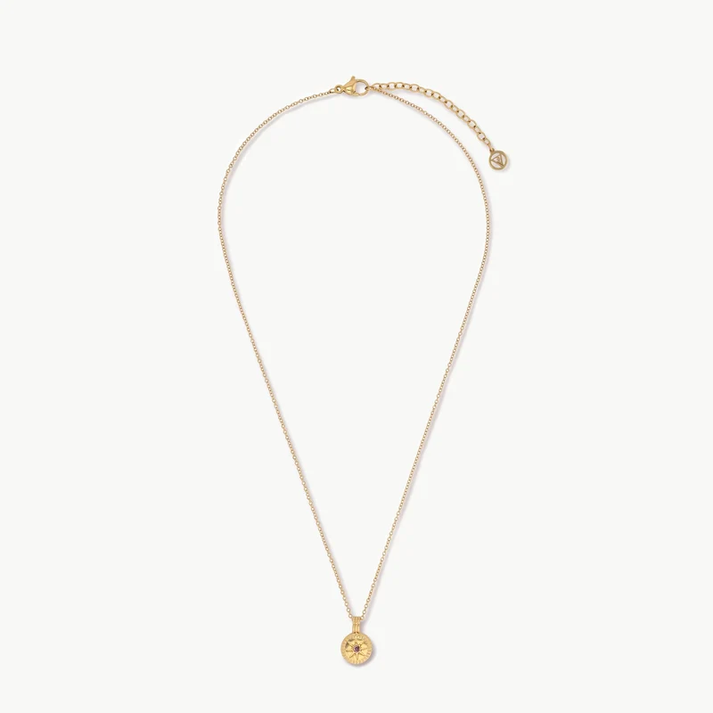 February Natural Birthstone Pendant Necklace