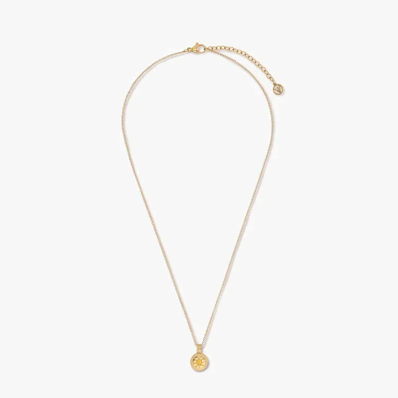 November Natural Birthstone Pendant Necklace