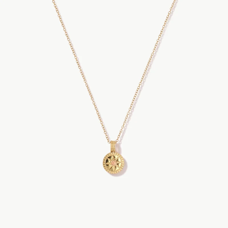 October Natural Birthstone Pendant Necklace
