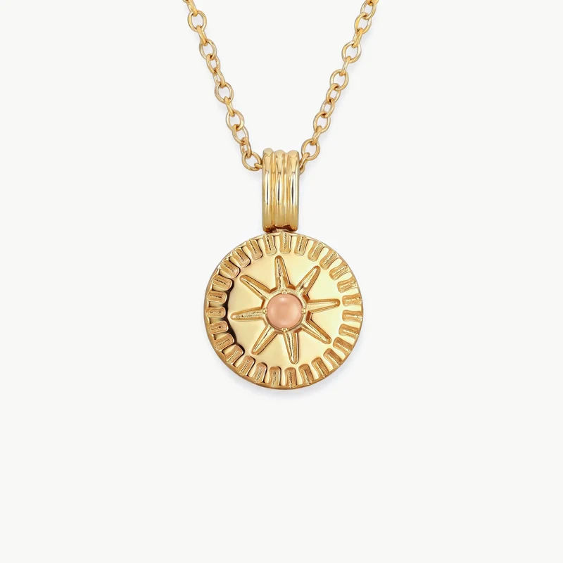 October Natural Birthstone Pendant Necklace