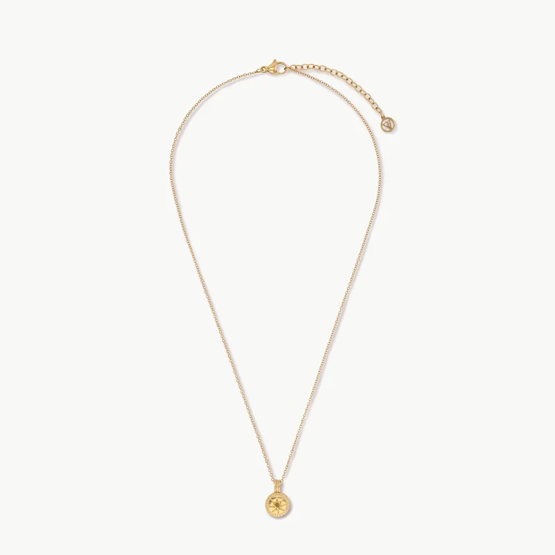 August Natural Birthstone Pendant Necklace