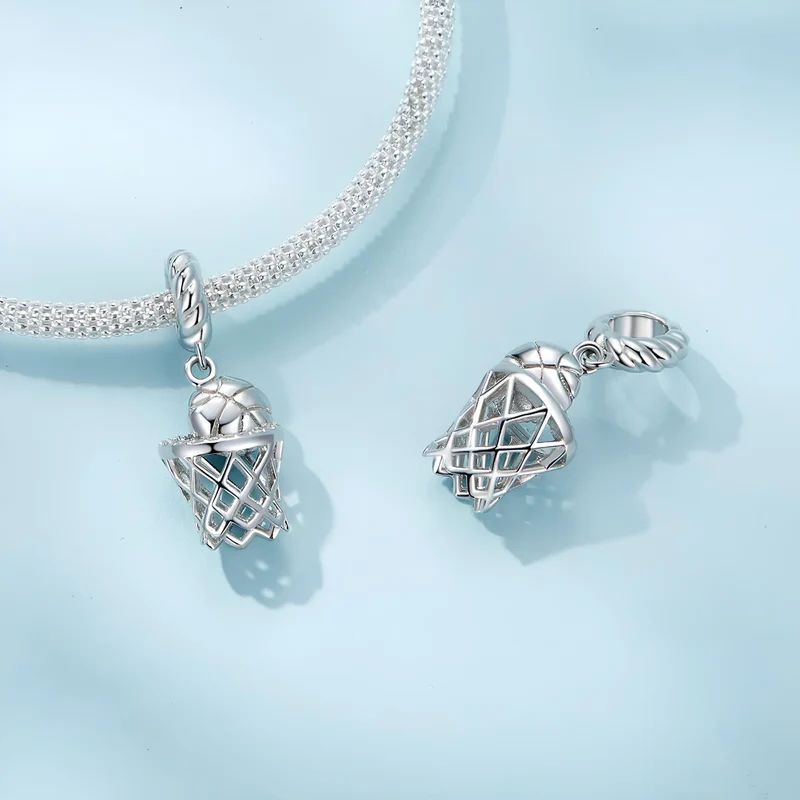 Netball Dangle Charm | CZ