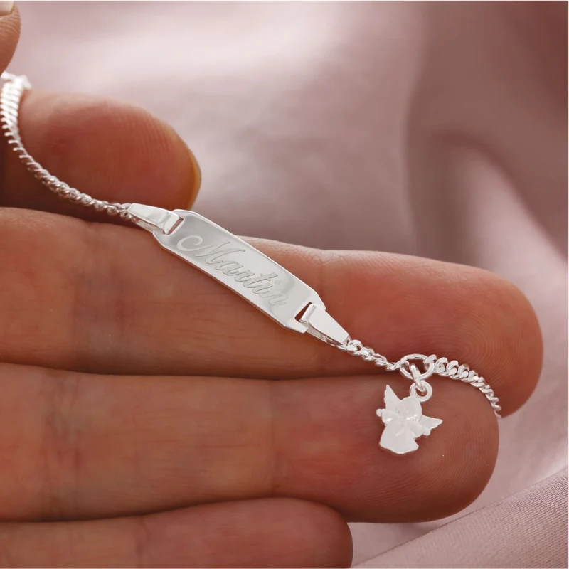 SCHUTZENGEL ID ARMBAND, BABY- & KINDERSCHMUCK 925 Silber