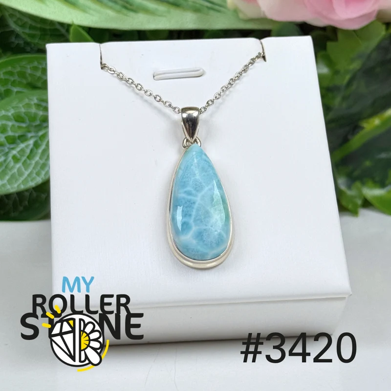 Silberner Larimar-Anhänger Nr. 3420