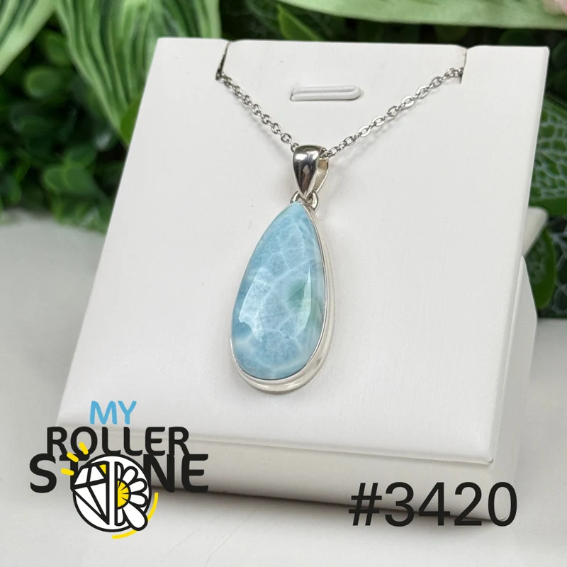 Silberner Larimar-Anhänger Nr. 3420