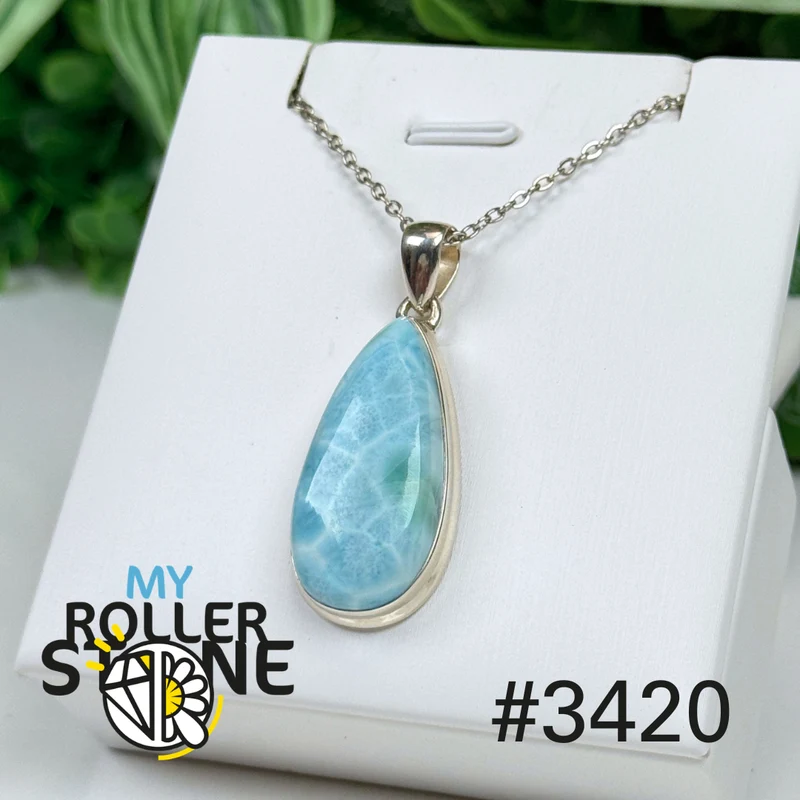 Silberner Larimar-Anhänger Nr. 3420