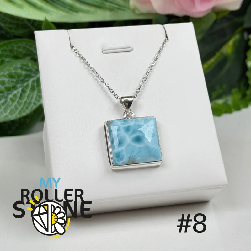 Silberner Larimar-Anhänger #RIP8