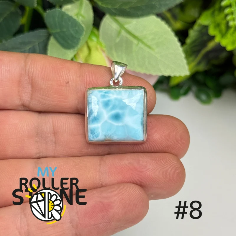 Silberner Larimar-Anhänger #RIP8