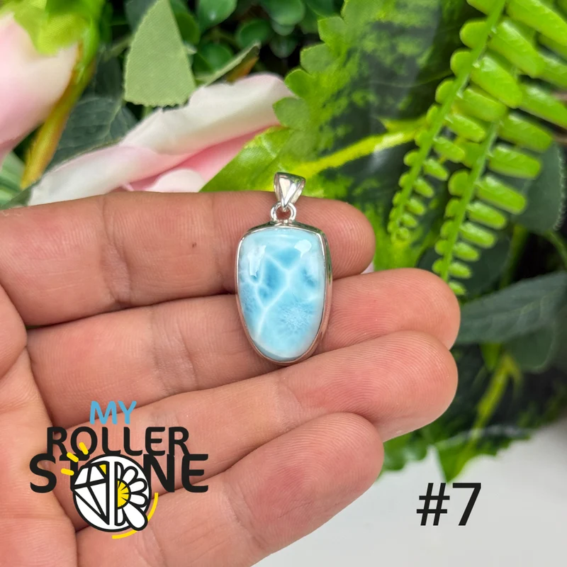 Silberner Larimar-Anhänger #RIP7