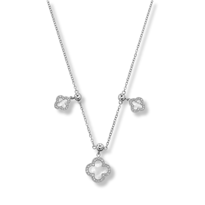 Perlmutt Soul Lucky Leaf Kette 14K Vergoldet