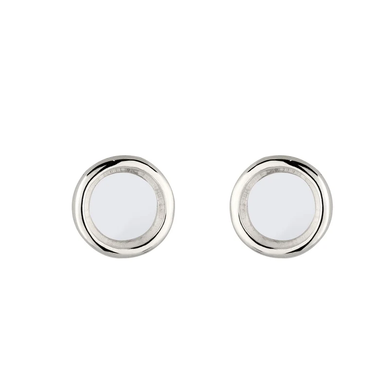 Ohrstecker Kreis | Rock Crystal (Transparent)