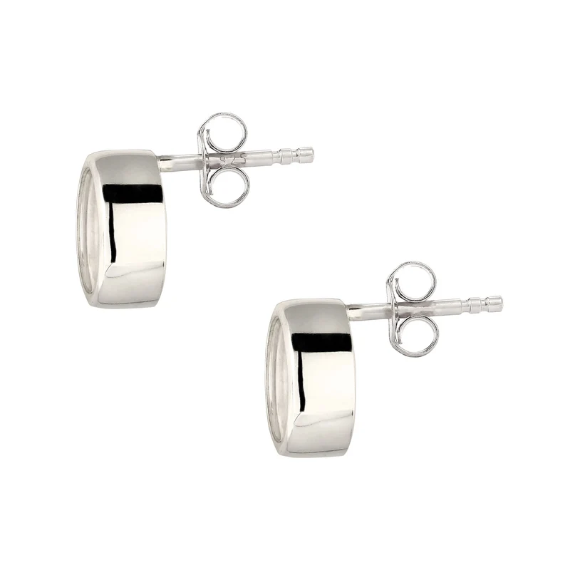 Ohrstecker Kreis | Rock Crystal (Transparent)