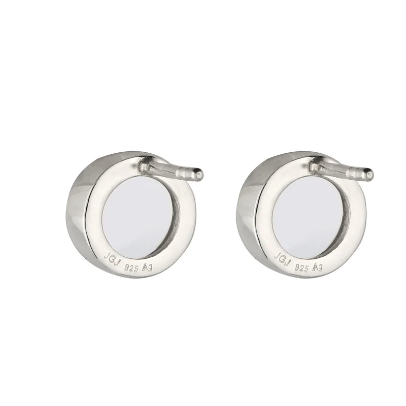 Ohrstecker Kreis | Rock Crystal (Transparent)