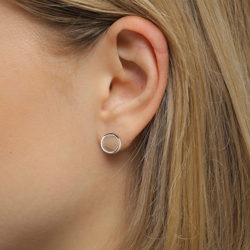 Ohrstecker Kreis | Rock Crystal (Transparent)
