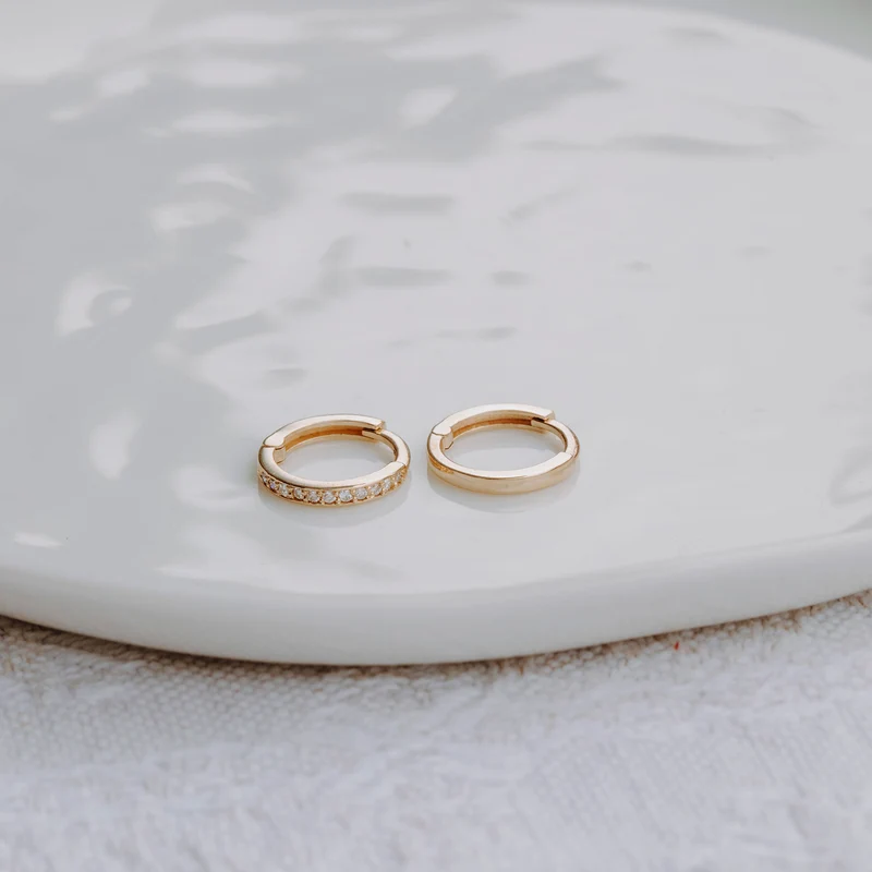 Midi Huggies - 14 K Massivgold