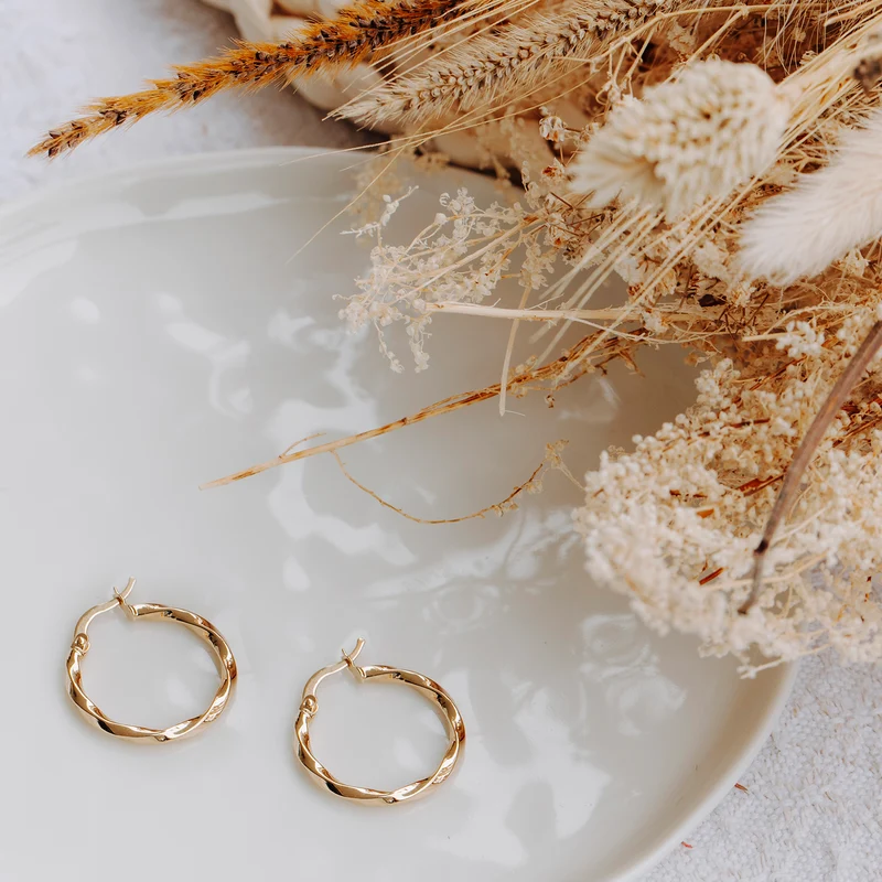 Makarna Hoops - 14 K Massivgold