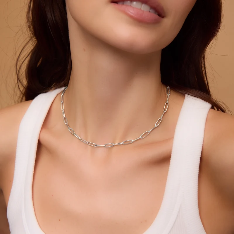 Facet Link Necklace