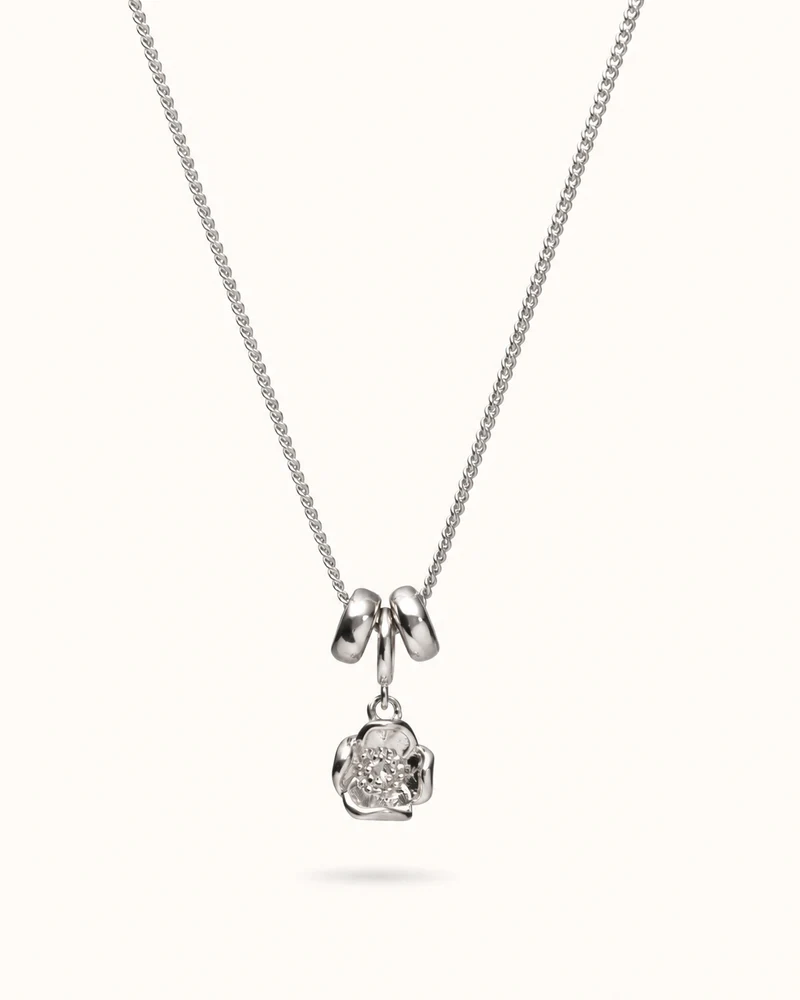 Geboortebloem Sliding Ketting - Sterling Zilver 925 - Gepersonaliseerde Ketting