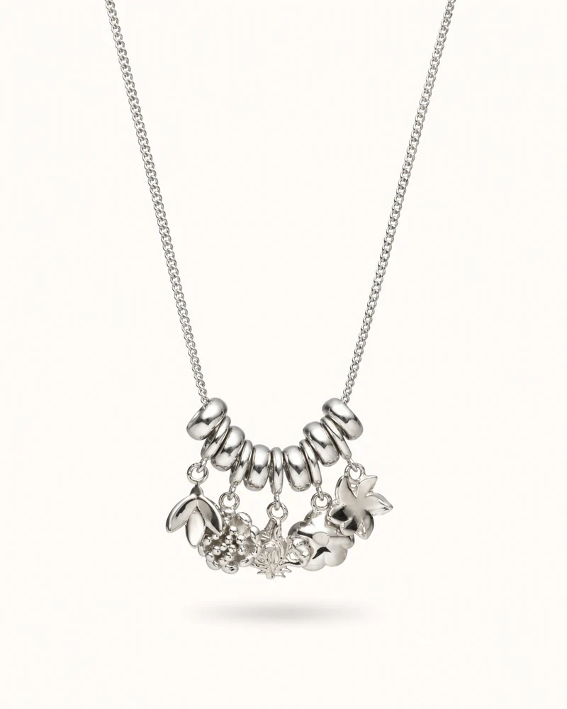 Geboortebloem Sliding Ketting - Sterling Zilver 925 - Gepersonaliseerde Ketting