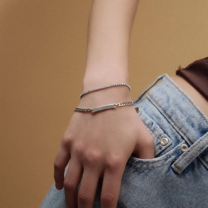 Engravable Idend Bracelet Silver