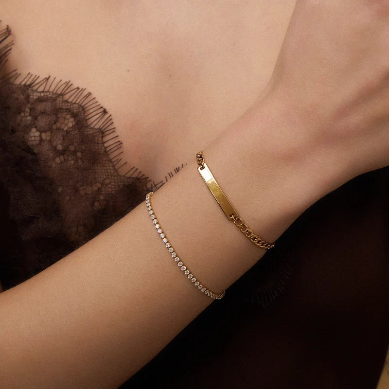 Engravable Idend Bracelet Gold