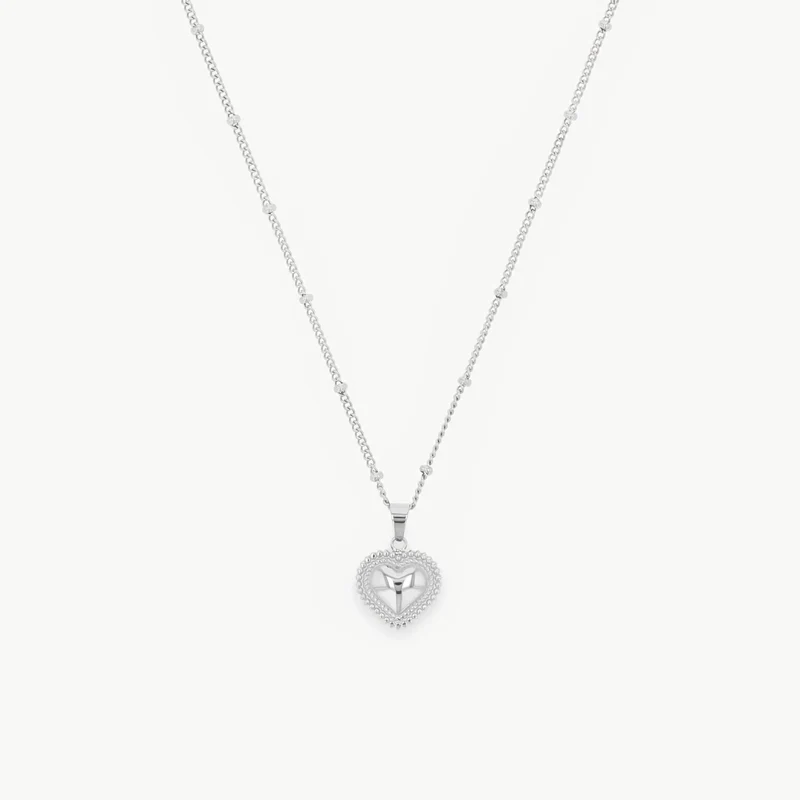 Wild at Heart Engravable Necklace Silver