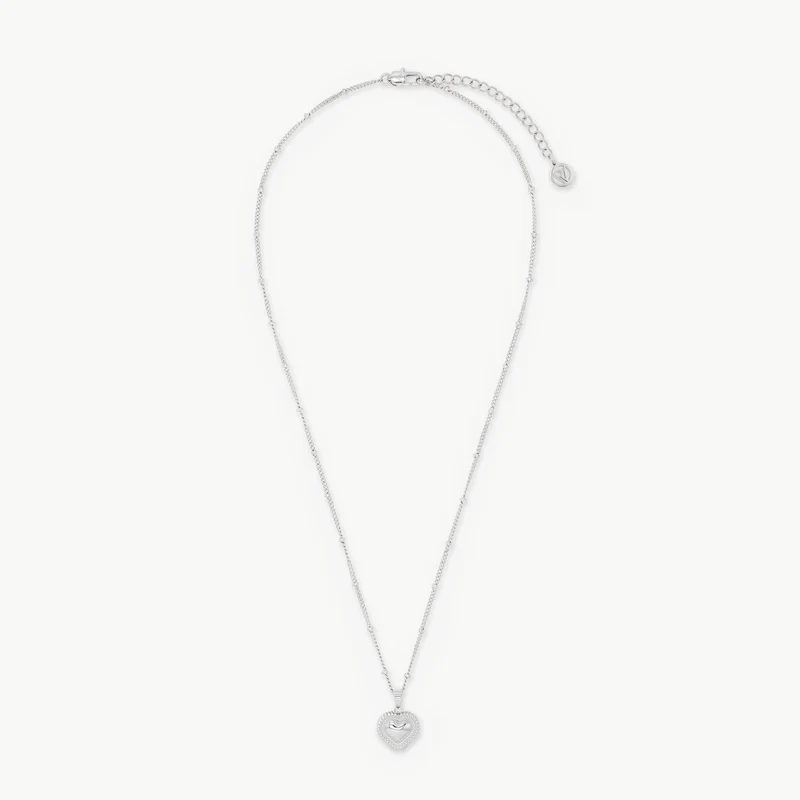 Wild at Heart Engravable Necklace Silver