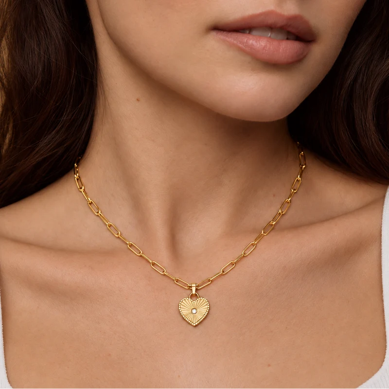 Sunray Heart Set Gold