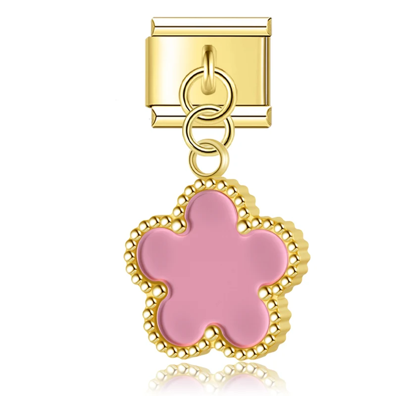 Clover Anhänger rosa