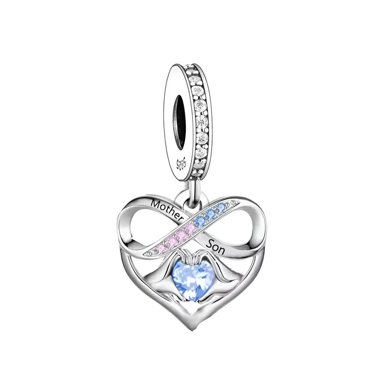 Mother & Son Infinity Dangle Charm | CZ
