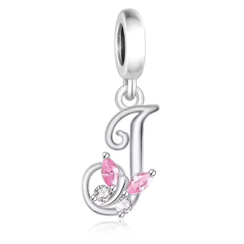 Pink Butterfly Alphabet A - Z Charms | CZ