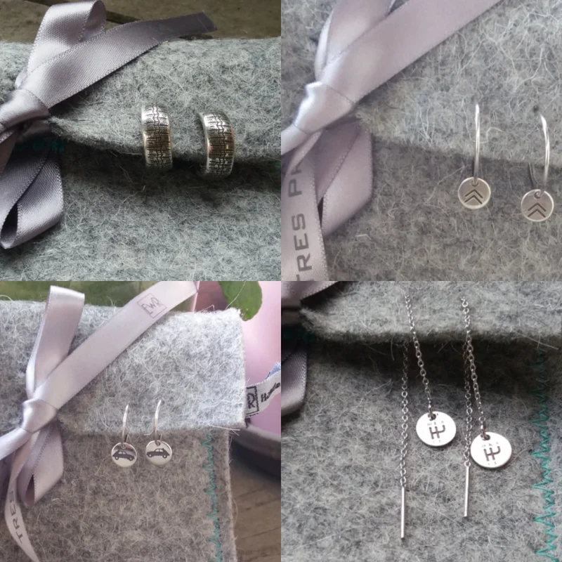 Car silhouette earstuds