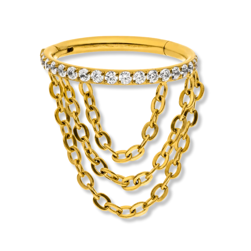 Triple Chained Clicker Piercing - Titan