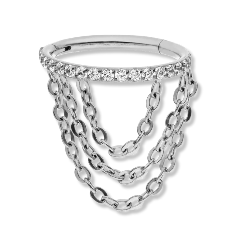 Triple Chained Clicker Piercing - Titan
