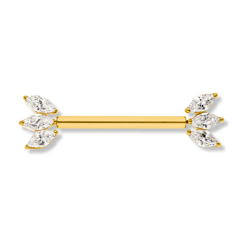 Pave Lotus Nippelpiercing - Titan