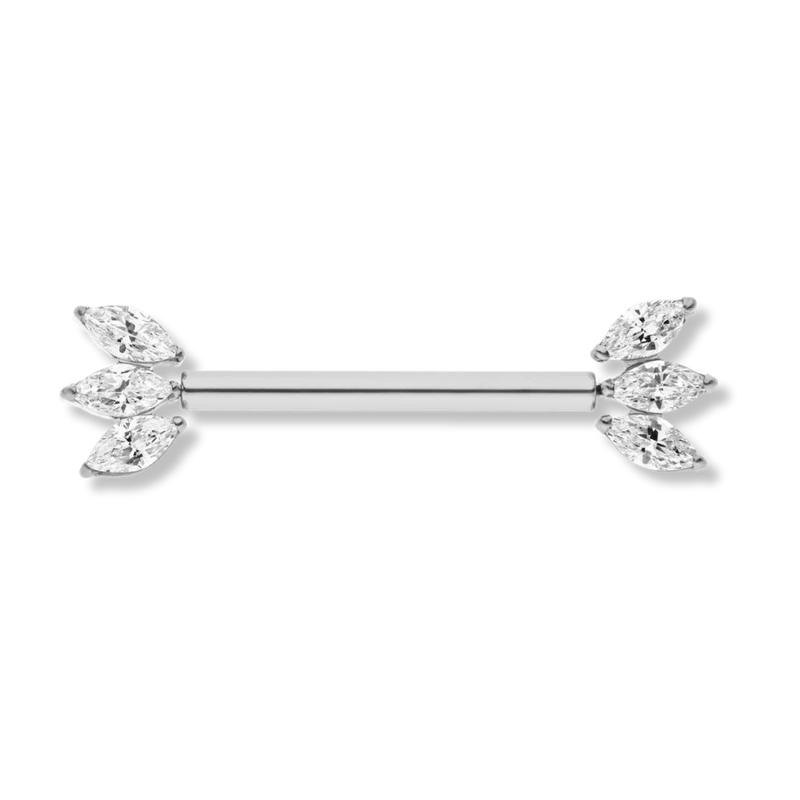 Pave Lotus Nippelpiercing - Titan